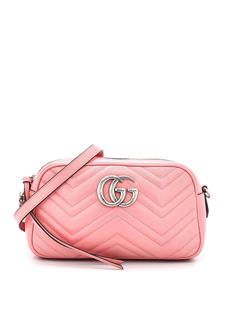 Gucci 100% Leather Pink GG Marmont Shoulder Bag Matelasse Leather Small One Size - photo 1