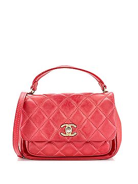 Chanel Front Pocket Top Handle Flap Bag Quilted Calfskin Mini (view 1)