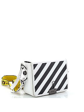 OFF-WHITE Binder Clip Flap Bag Striped Leather Small (view 2)