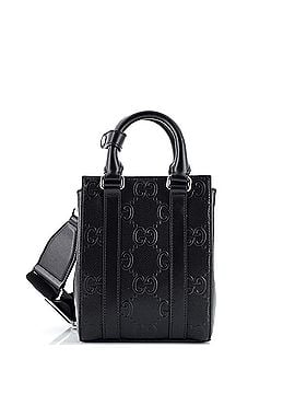 Gucci Vertical Tote GG Embossed Perforated Leather Mini (view 1)