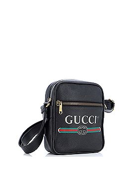 Gucci Logo Zip Messenger Bag Printed Leather Small (view 2)