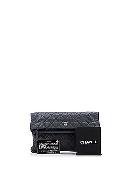 Chanel CC Foldover Clutch Quilted Caviar (view 2)