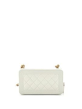 Chanel Boy Zip Clutch with Chain Quilted Caviar (view 2)