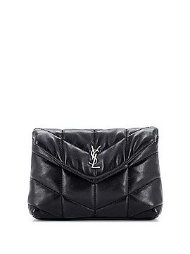 Saint Laurent LouLou Puffer Clutch Leather Small (view 1)