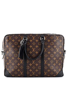 Louis Vuitton Porte-Documents Voyage Briefcase Macassar Monogram Canvas GM (view 1)