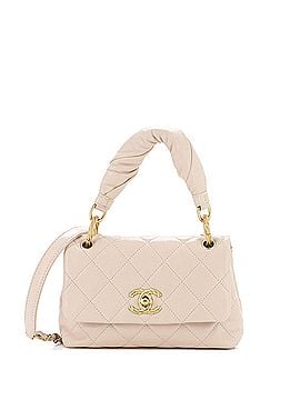 Chanel CC Padded Top Handle Convertible Flap Bag Quilted Lambskin (view 1)