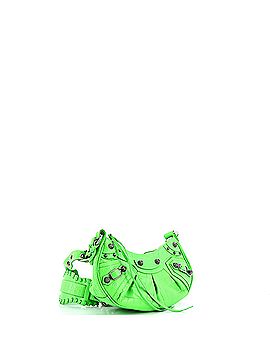 Balenciaga Le Cagole Giant Studs Shoulder Bag Crocodile Embossed Leather with Crystals XS (view 2)