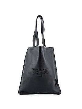 Fendi Logo Shopper Tote Embossed Leather (view 1)