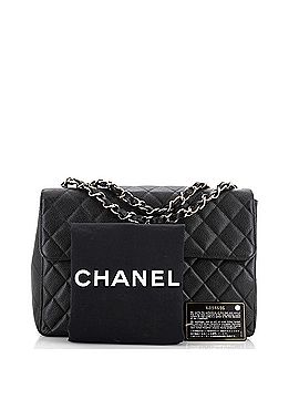 Chanel Vintage Classic Single Flap Bag Quilted Caviar Jumbo (view 2)