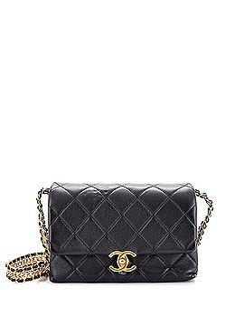 Chanel Buckle Chain Flap Bag Quilted Calfskin Mini (view 1)