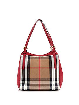 Burberry Canterbury Tote Horseferry Check Canvas and Leather Small (view 1)