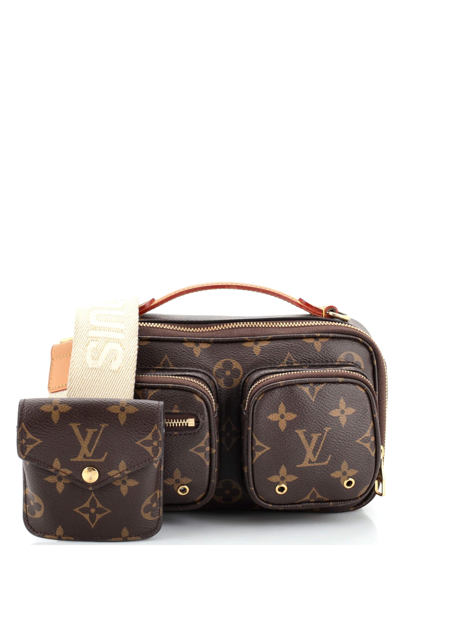 Louis Vuitton 100% Coated Canvas Brown Utility Crossbody Bag Monogram ...