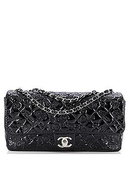 Chanel Lucky Symbols Flap Bag Embossed Patent Jumbo (view 1)
