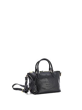 Prada Embossed Logo Convertible Tote Glace Calf Small (view 2)