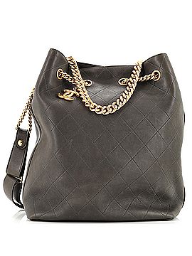 Chanel On My Shoulder Drawstring Bag Quilted Calfskin Large (view 1)