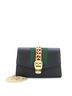 Gucci 100% Leather Black Sylvie Chain Shoulder Bag Leather Mini One Size - photo 1