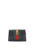 Gucci 100% Leather Black Sylvie Chain Shoulder Bag Leather Mini One Size - photo 3