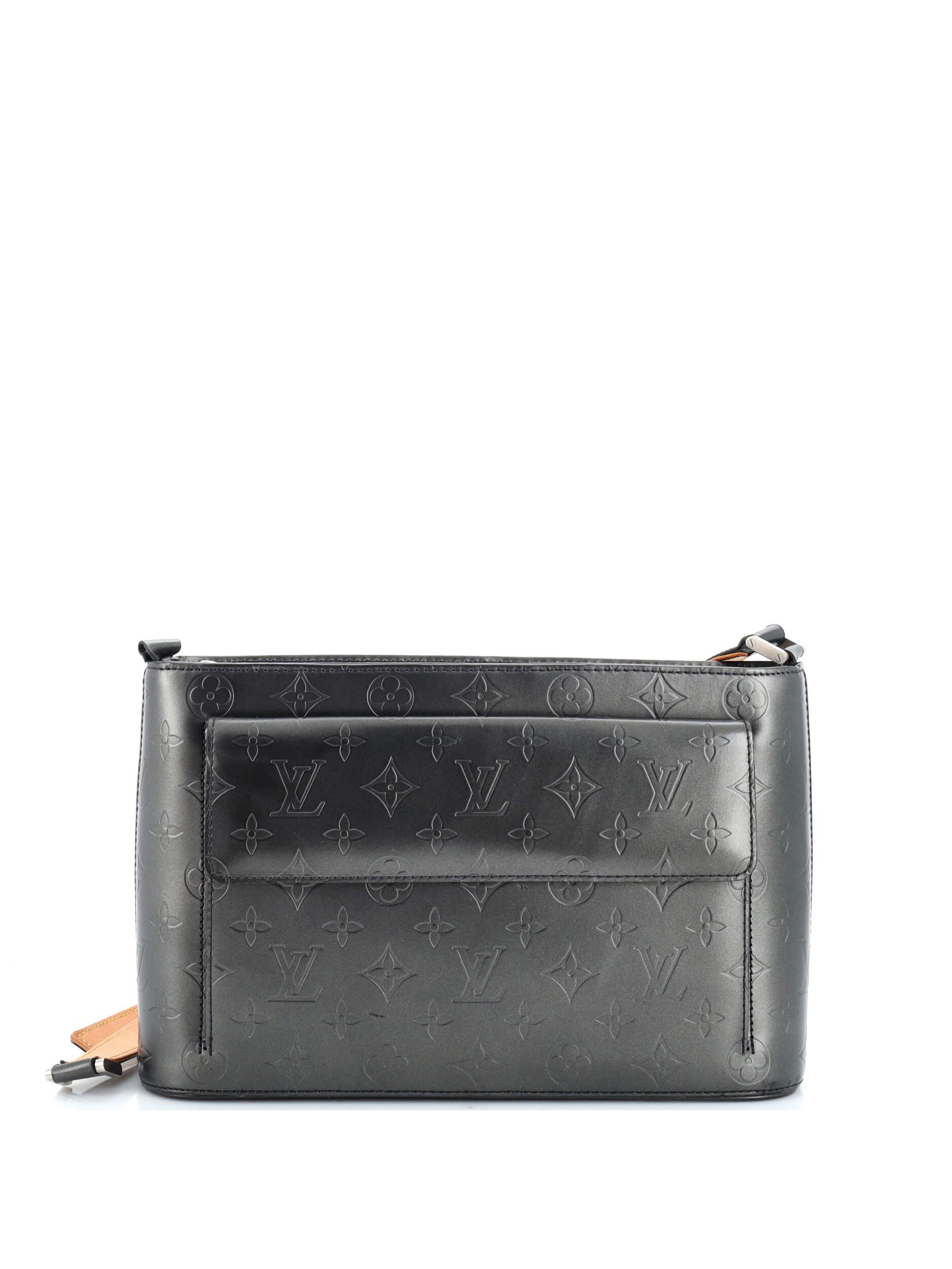 Louis Vuitton 100% Leather Gray Mat Allston Handbag Monogram Vernis One ...