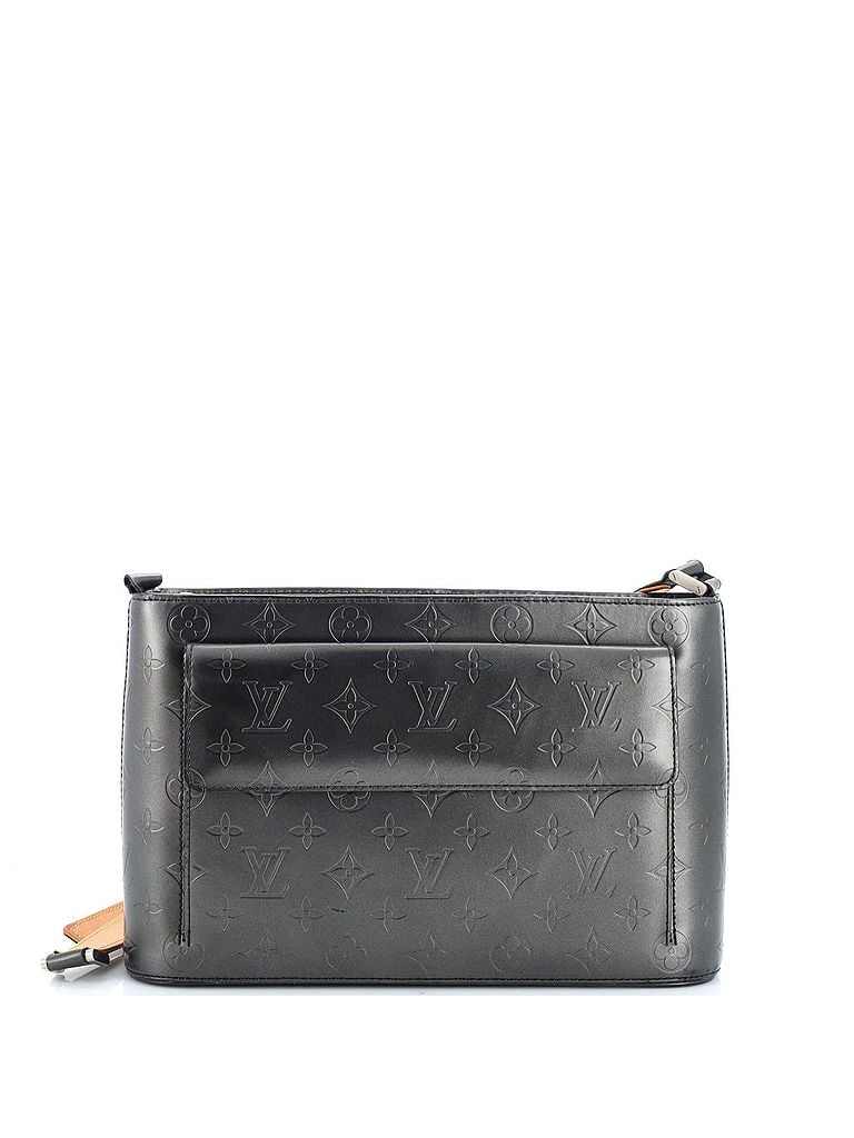 Louis Vuitton 100% Leather Gray Mat Allston Handbag Monogram Vernis One ...