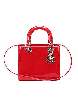 Dior Lady Dior Patent Leather Satchel (view 1)