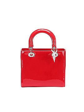 Dior Lady Dior Patent Leather Satchel (view 2)