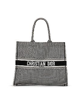 Dior Houndstooth Embroidered Book Tote (view 1)