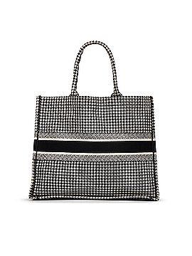 Dior Houndstooth Embroidered Book Tote (view 2)