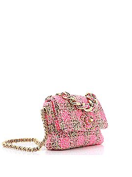 Chanel Elegant Chain Flap Bag Quilted Tweed Small (view 2)