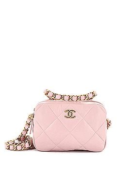 Chanel CC Bar Chain Handle Double Zip Camera Case Quilted Lambskin (view 1)
