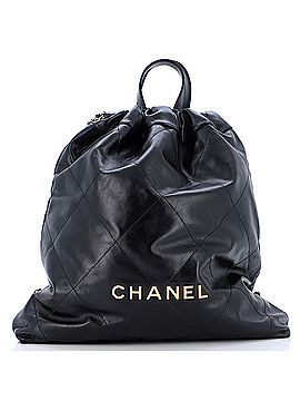 Chanel 22 Chain Backpack Quilted Calfskin Large (view 1)
