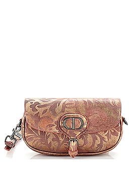 Christian Dior Bobby Flap Bag Floral Print Metallic Leather East West (view 1)