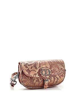 Christian Dior Bobby Flap Bag Floral Print Metallic Leather East West (view 2)