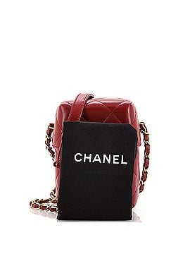 Chanel Diamond Lock CC Phone Holder Crossbody Bag Quilted Lambskin with Plexiglass Mini (view 2)