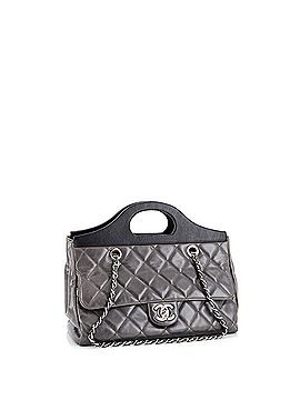 Chanel CC Delivery Tote Quilted Glazed Calfskin Small (view 2)