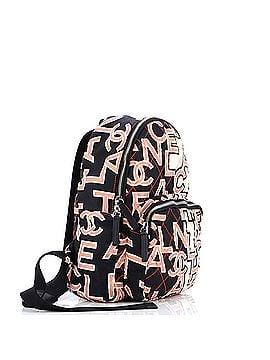 Chanel Logo Backpack Quilted Printed Nylon Medium (view 2)