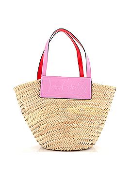 Christian Louboutin Loubishore Tote Straw with Leather Large (view 1)