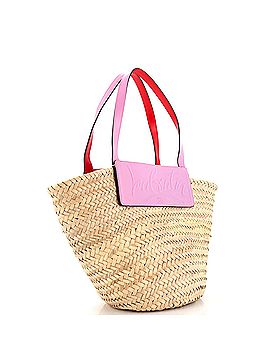 Christian Louboutin Loubishore Tote Straw with Leather Large (view 2)