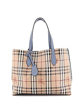 Burberry Reversible Tote Haymarket Coated Canvas and Leather Medium (view 1)