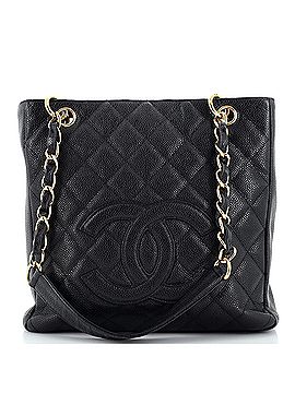 Chanel Petite Shopping Tote Quilted Caviar Large (view 1)