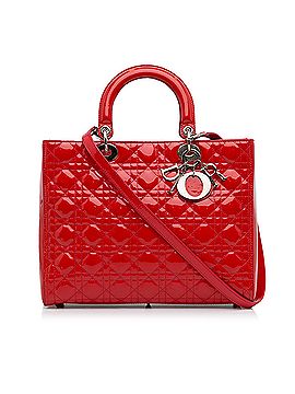 Dior Large Cannage Patent Lady Dior (view 1)