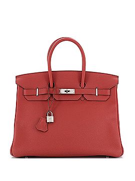 Hermès Birkin Handbag Red Togo with Palladium Hardware 35 (view 1)