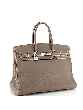 Hermès Birkin Handbag Grey Togo with Palladium Hardware 35 (view 2)