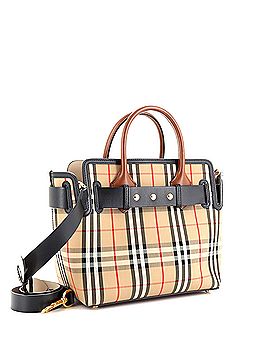 Burberry Belt Tote Vintage Check Canvas Small (view 2)