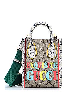Gucci Exquisite Vertical Tote Printed GG Coated Canvas Mini (view 1)