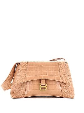 Balenciaga Hourglass Sling Shoulder Bag Crocodile Embossed Leather Small (view 1)