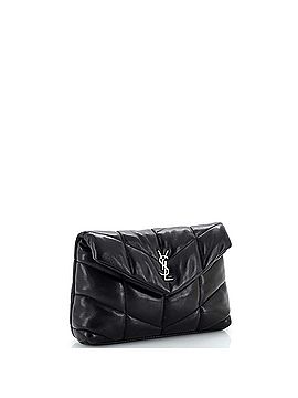 Saint Laurent LouLou Puffer Clutch Leather Small (view 2)