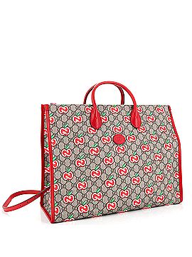 Gucci Convertible Open Tote Apple GG Coated Canvas Large (view 2)
