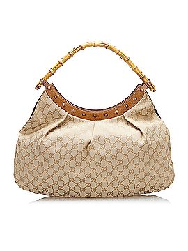 Gucci Bamboo GG Canvas Hobo (view 2)