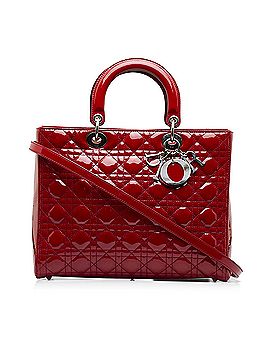 Dior Large Cannage Patent Lady Dior (view 1)