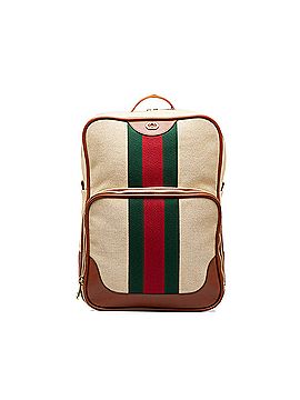 Gucci Web Canvas Backpack (view 1)